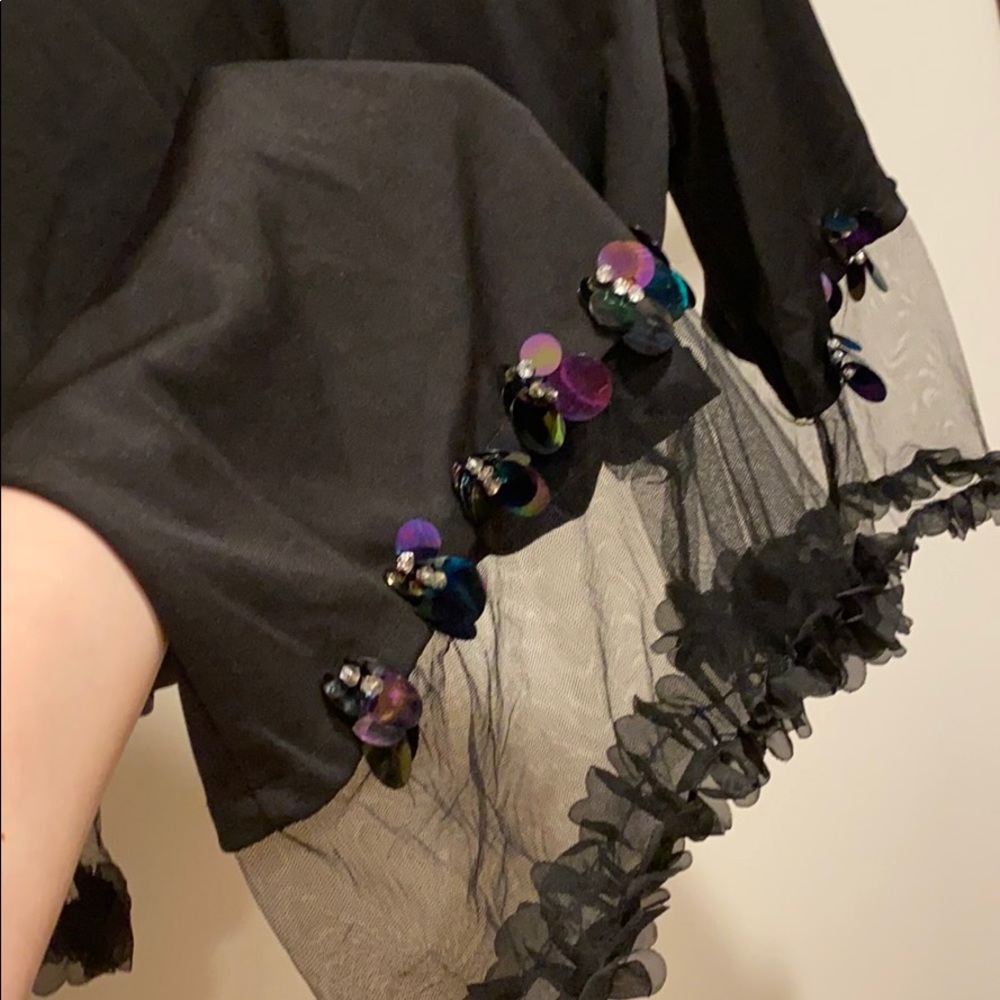 Korean style black loose dress